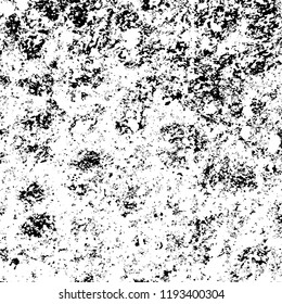 Grunge black and white vector background. Gloomy monochrome texture of cracks, scuffs. Pattern of chips and scratches