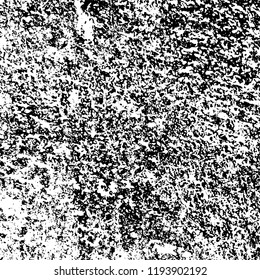Grunge black and white vector background. Gloomy monochrome texture of cracks, scuffs. Pattern of chips and scratches