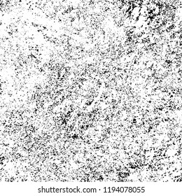 Grunge black and white vector background. Gloomy monochrome texture of cracks, scuffs. Pattern of chips and scratches