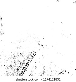 Grunge black and white vector background. Gloomy monochrome texture of cracks, scuffs. Pattern of chips and scratches