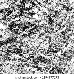 Grunge black and white vector background. Gloomy monochrome texture of cracks, scuffs. Pattern of chips and scratches