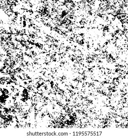 Grunge black and white vector background. Gloomy monochrome texture of cracks, scuffs. Pattern of chips and scratches