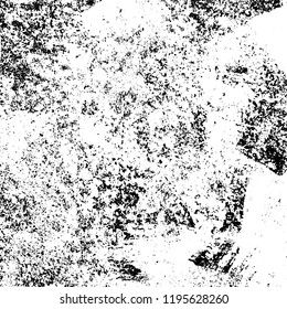 Grunge black and white vector background. Gloomy monochrome texture of cracks, scuffs. Pattern of chips and scratches