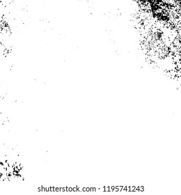 Grunge black and white vector background. Gloomy monochrome texture of cracks, scuffs. Pattern of chips and scratches