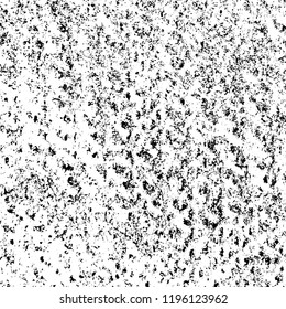 Grunge black and white vector background. Gloomy monochrome texture of cracks, scuffs. Pattern of chips and scratches
