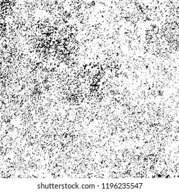 Grunge black and white vector background. Gloomy monochrome texture of cracks, scuffs. Pattern of chips and scratches