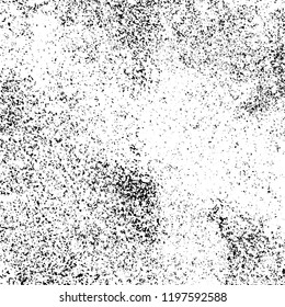 Grunge black and white vector background. Gloomy monochrome texture of cracks, scuffs. Pattern of chips and scratches