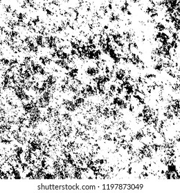 Grunge black and white vector background. Gloomy monochrome texture of cracks, scuffs. Pattern of chips and scratches