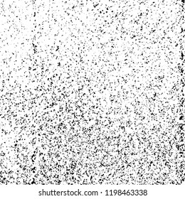 Grunge black and white vector background. Gloomy monochrome texture of cracks, scuffs. Pattern of chips and scratches