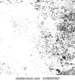 Grunge black and white vector background. Gloomy monochrome texture of cracks, scuffs. Pattern of chips and scratches