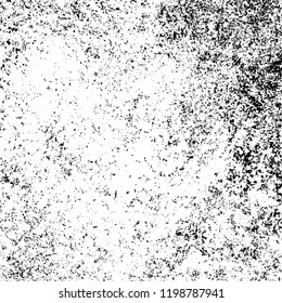 Grunge black and white vector background. Gloomy monochrome texture of cracks, scuffs. Pattern of chips and scratches
