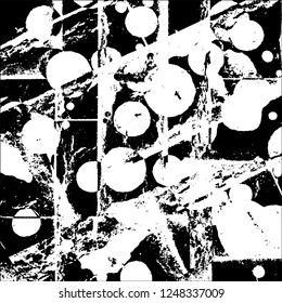 Grunge black and white vector background