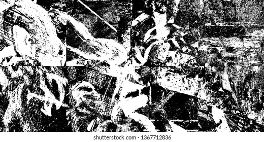 Grunge black white vector background