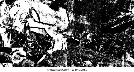 Grunge black white vector background