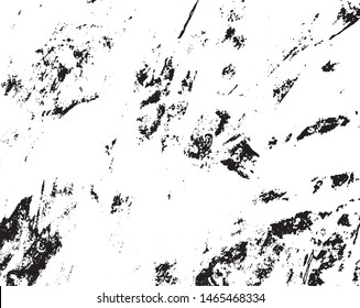 Grunge black and white vector background. Abstract monochrome texture pattern of cracks, scuffs, chips and scratches