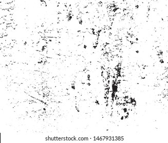 Grunge black and white vector background. Abstract monochrome texture pattern of cracks, scuffs, chips and scratches