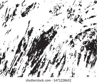 Grunge black and white vector background. Abstract monochrome texture pattern of cracks, scuffs, chips and scratches