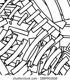 Grunge black and white vector background. Monochrome chaos texture