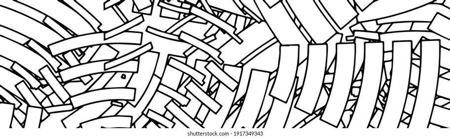 Grunge black and white vector background. Monochrome chaos texture