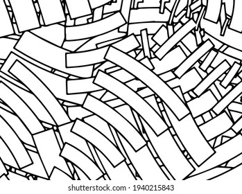 brüchiger, schwarz-weißer Vektorhintergrund. Monochrom-Chaotextur
