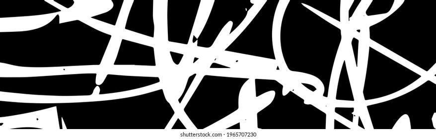 Grunge black and white vector background. Monochrome chaos texture