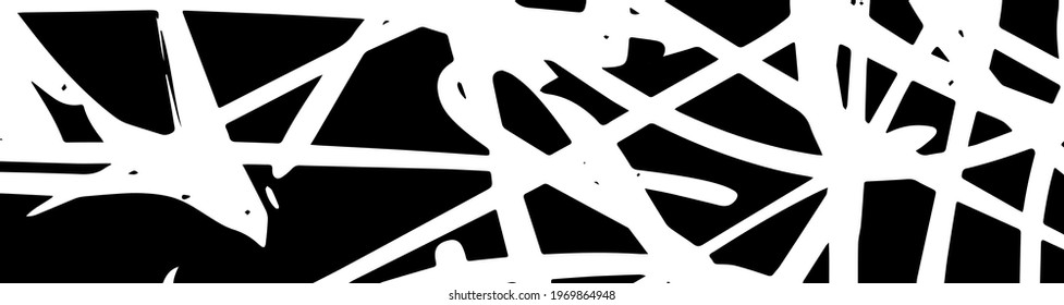 Grunge black and white vector background. Monochrome chaos texture