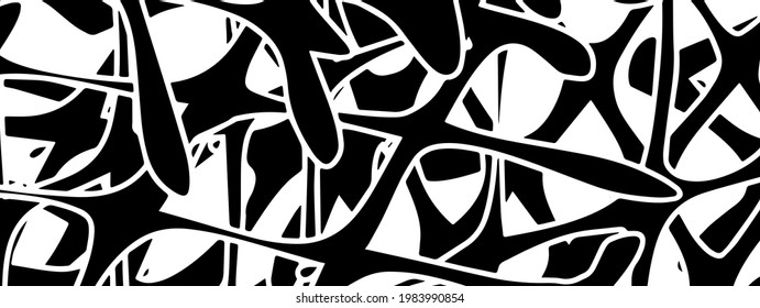 Fondo vectorial negro y blanco. Textura de caos monocromo