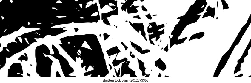 Grunge black and white vector background. Monochrome chaos texture