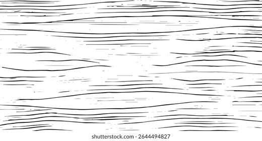 Fundo de vetor preto e branco grunge. Padrão de textura monocromática abstrata de rachaduras, riscos, lascas e arranhões