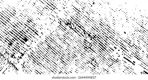 Grunge black and white vector background. Abstract monochrome texture pattern of cracks, scuffs, chips and scratches