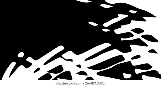 Fundo de vetor preto e branco grunge. Textura monocromática do caos