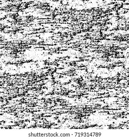 Grunge black and white vector background. Monochrome seamless texture of cracks, chips, stains. Vintage ink blots on the old surface. Abstract dark retro background