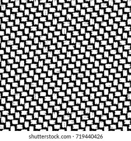 Grunge black and white vector background. Monochrome seamless texture of cracks, chips, stains. Vintage ink blots on the old surface. Abstract dark retro background