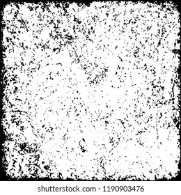 Grunge black and white vector. Gloomy dirty background. Old vintage texture of scratches and scuffs