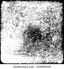 Grunge black and white vector. Gloomy dirty background. Old vintage texture of scratches and scuffs