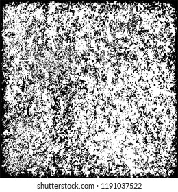 Grunge black and white vector. Gloomy dirty background. Old vintage texture of scratches and scuffs