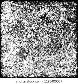 Grunge black and white vector. Gloomy dirty background. Old vintage texture of scratches and scuffs