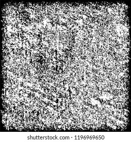 Grunge black and white vector. Gloomy dirty background. Old vintage texture of scratches and scuffs