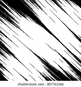Grunge black and white vector line illustration background. 