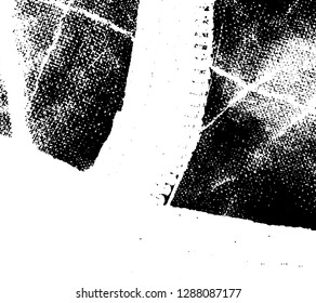 Grunge is black and white. Vector monochrome texture. Abstract background of scratches and scuffs