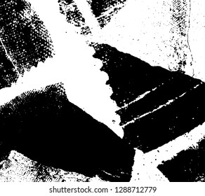 Grunge is black and white. Vector monochrome texture. Abstract background of scratches and scuffs