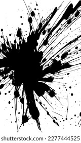 Grunge is black and white. Vector monochrome template. Dirty, scratched texture, cracked and worn. Vertical background