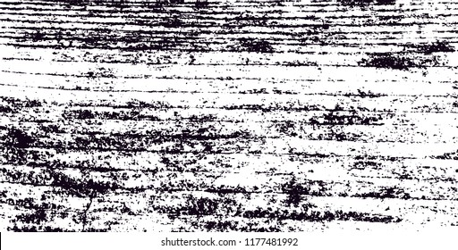 Grunge black and white vector pattern. Monochrome abstract texture. Background of cracks, scuffs, chips, stains, lines. Dark design background surface. Gray printing element. 