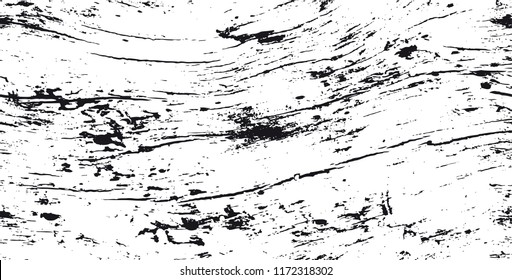 Grunge black and white vector seamless pattern. Monochrome abstract texture. Background of cracks, scuffs, chips, stains, lines. Dark design background surface. Gray printing element. 