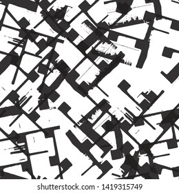 Grunge black white vector seamless background