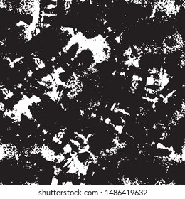 Grunge black white vector seamless background