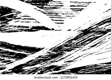 Grunge black and white vector texture. Monochrome dirty background. Abstract worn surface