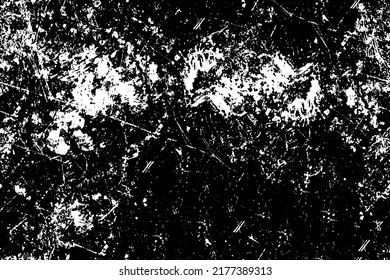 Grunge black and white vector texture. Monochrome dirty background. Abstract worn surface