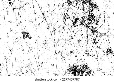 Grunge black and white vector texture. Monochrome dirty background. Abstract worn surface