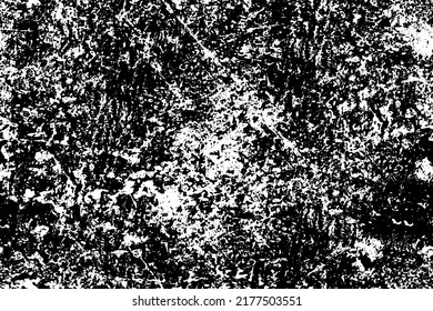 Grunge black and white vector texture. Monochrome dirty background. Abstract worn surface